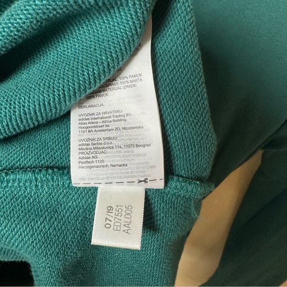 Adidas Originals Crewneck Sweatshirt Trefoil Size L - Green - Picture 3 of 7